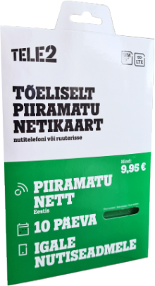 Toeliselt piiramatu netikaart Tele2 — SkyMobile e-pood