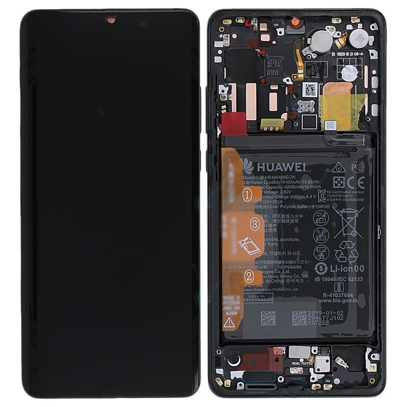 Varuosa Huawei P30 Pro ekraan+korpus+aku must (service pack) — SkyMobile e-pood