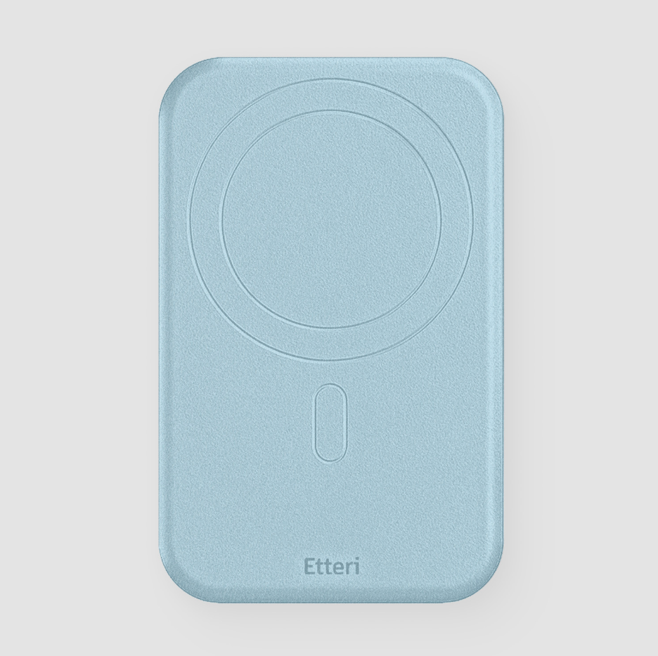 Kaarditasku Etteri Trio MagSafe Wallet Stand (helesinine)