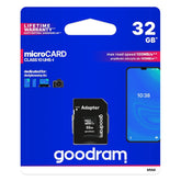 Mälukaart Micro SD Goodram 32 GB HC UHS-I Class 10 + SD Adapter