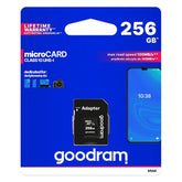 Mälukaart Micro SD Goodram 256 GB HC UHS-I Class 10 + SD Adapter
