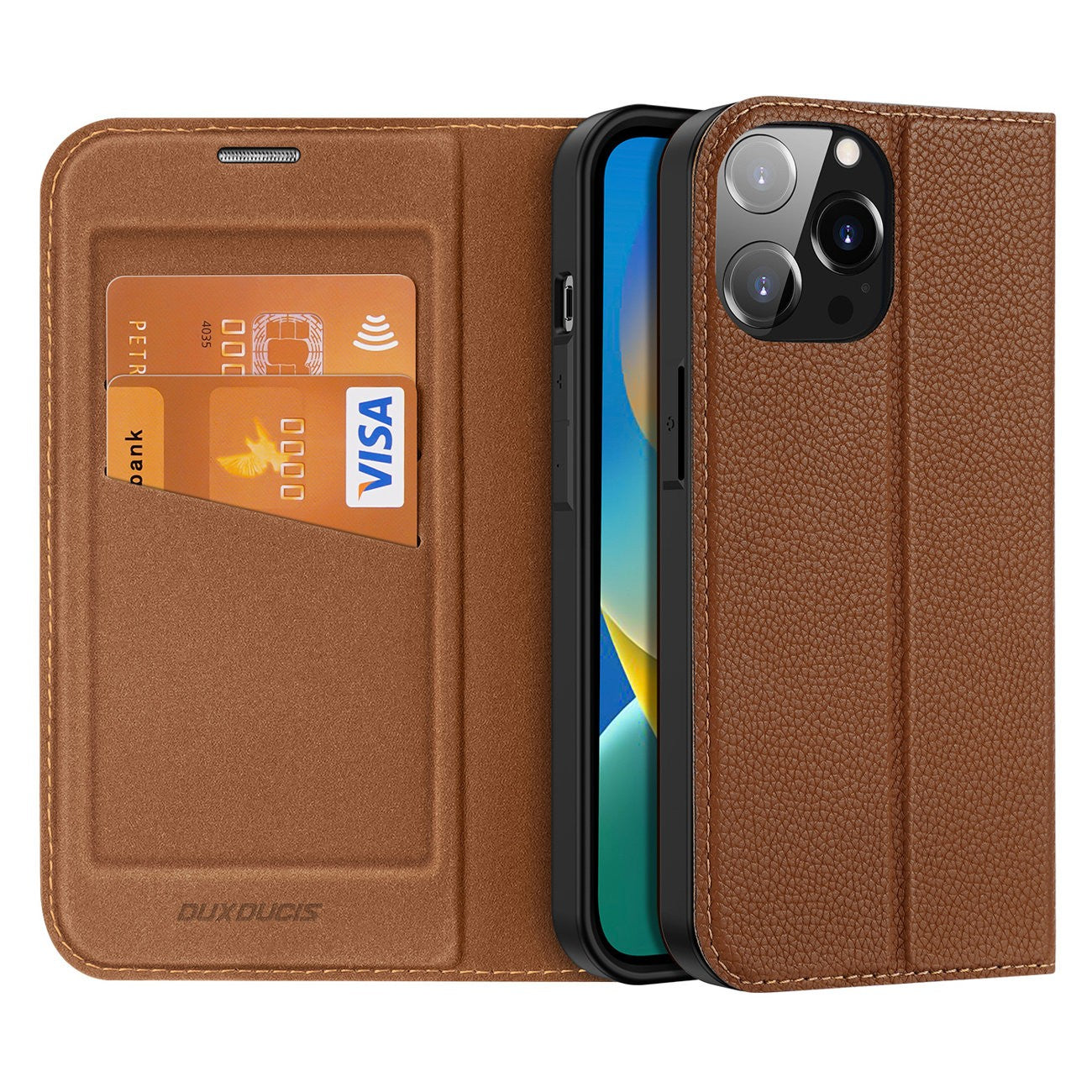 Ümbris kaanega Dux Ducis Skin X2 Samsung A145 A14 4G / A146 A14 5G (pruun)