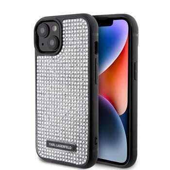 Karl Lagerfeld Ümbris KLHCP15SHDSPLG Rhinestone Plate Metal iPhone 15 (hall)
