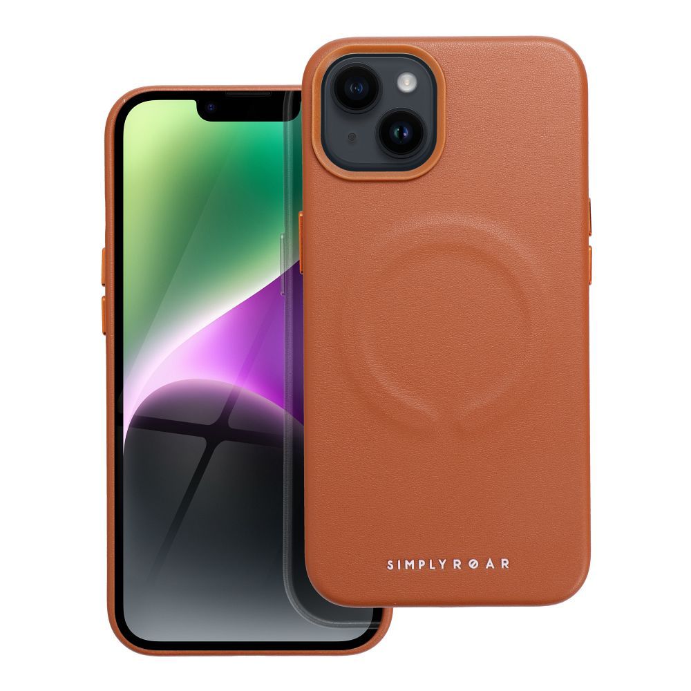 Ümbris Roar Leather MagSafe Iphone 15 (pruun)