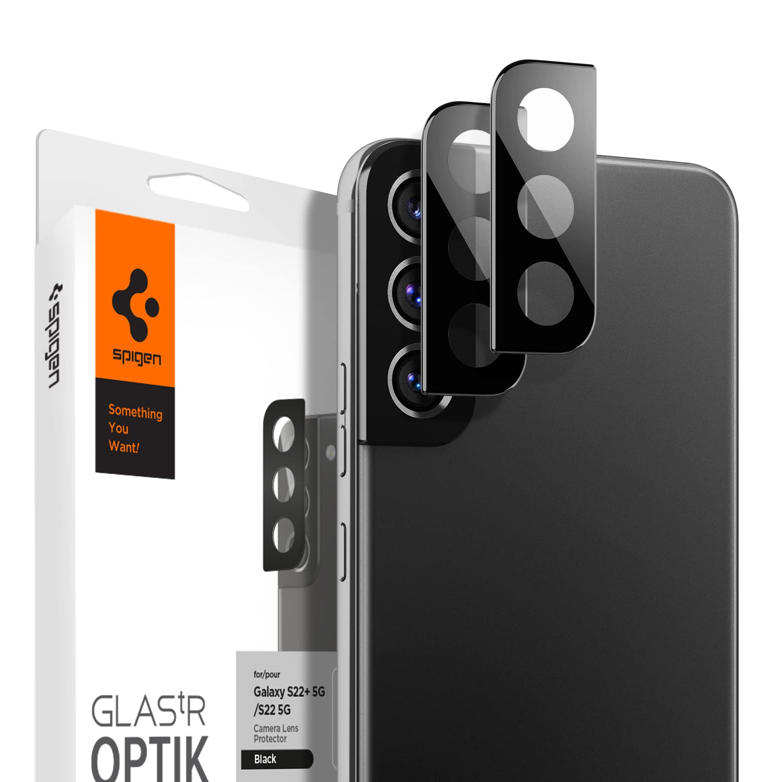 Kaitseklaas Spigen tagakaamerale Samsung Galaxy S21 (1 tk/ must)