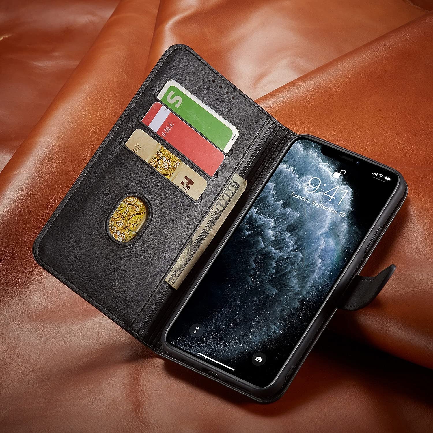 Ümbris kaanega Wallet Case Samsung Galaxy A70 (must) — SkyMobile e-pood