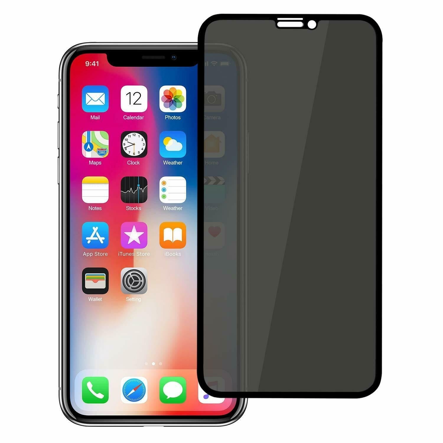 Kaitseklaas Full Glue Privacy iPhone 14 Pro (must) — SkyMobile e-pood