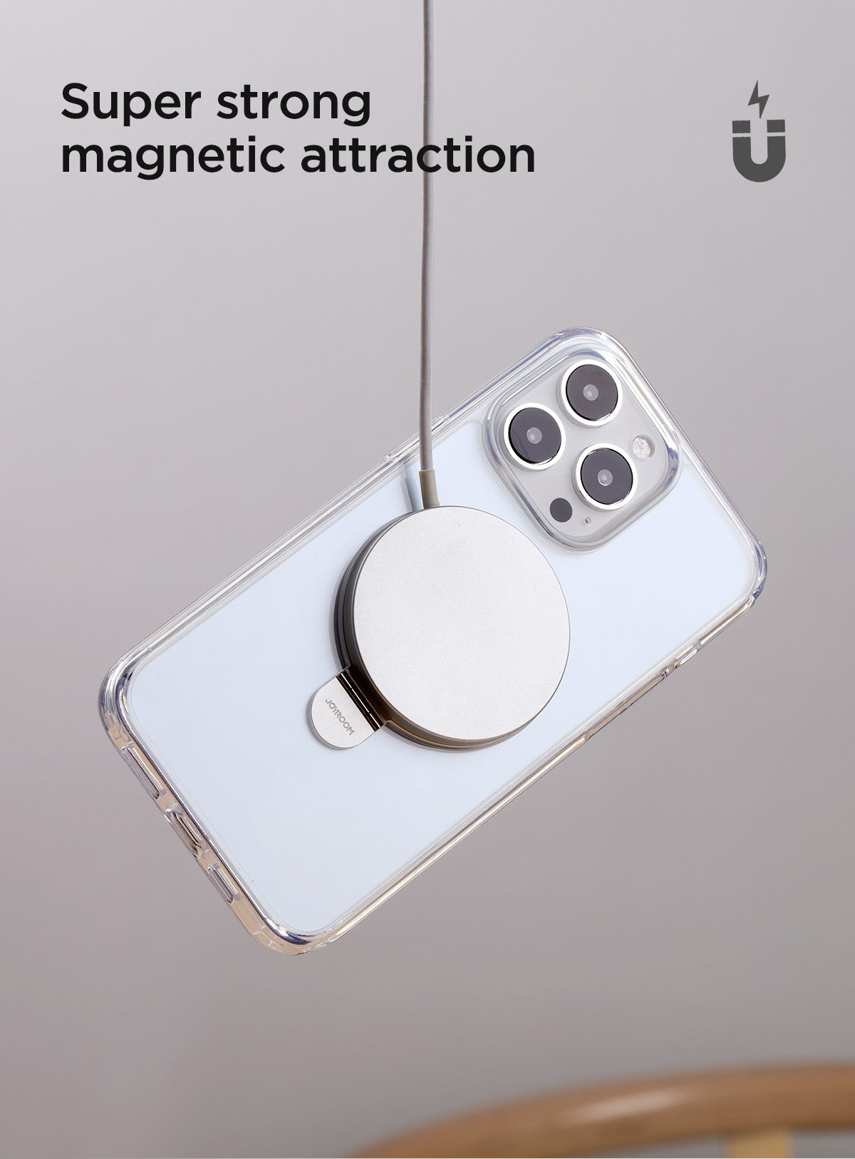 Joyroom JR-BP004 Magnetic Protective Phone Case With Holder Apple iPhone 15 Pro (hall) — SkyMobile