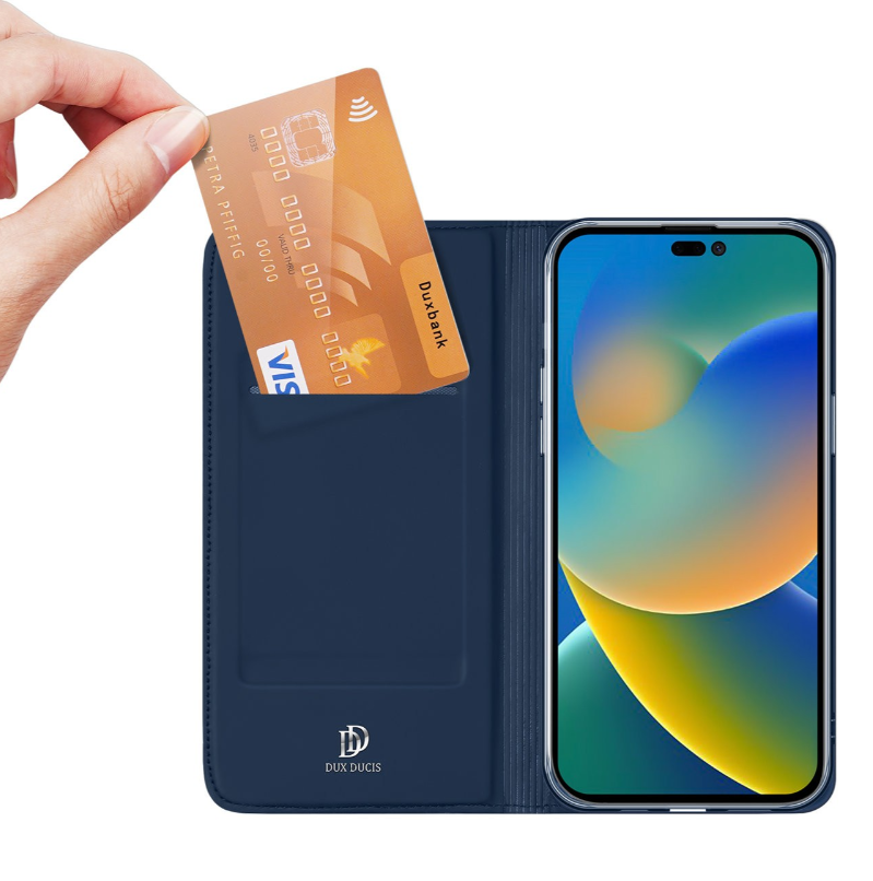 Ümbris kaanega Dux Ducis Skin Pro Xiaomi Redmi 12 / Redmi Note 12R / Poco M6 Pro (tumesinine) — SkyMobile e-pood