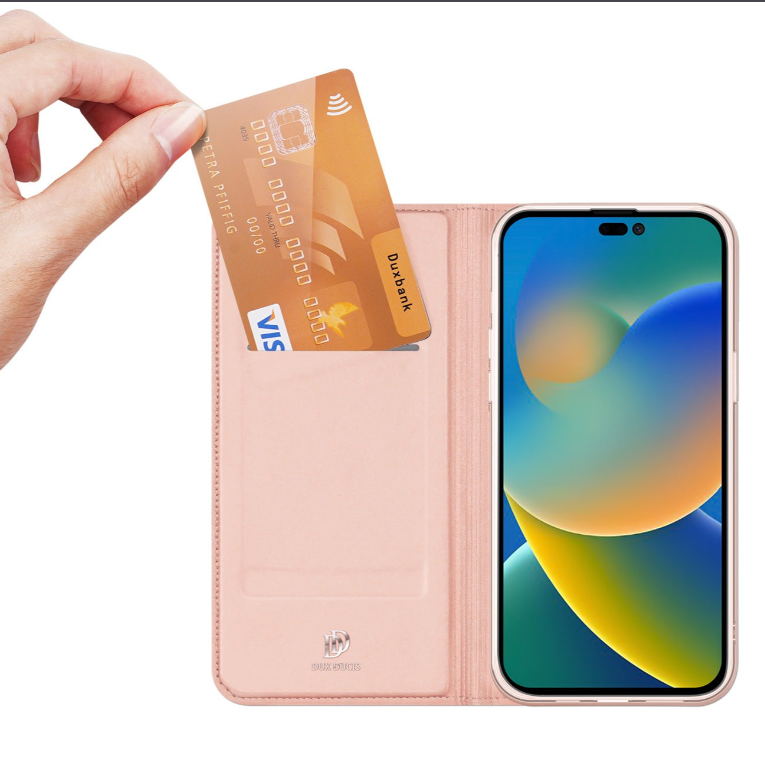Ümbris kaanega Dux Ducis Skin Pro Samsung Galaxy A35 5G (roosa-kuldne) — SkyMobile e-pood