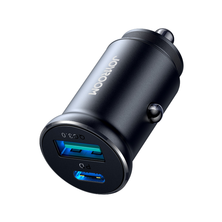 Autolaadija Joyroom CCN05 Type-C / USB-A 30W (must) — SkyMobile e-pood