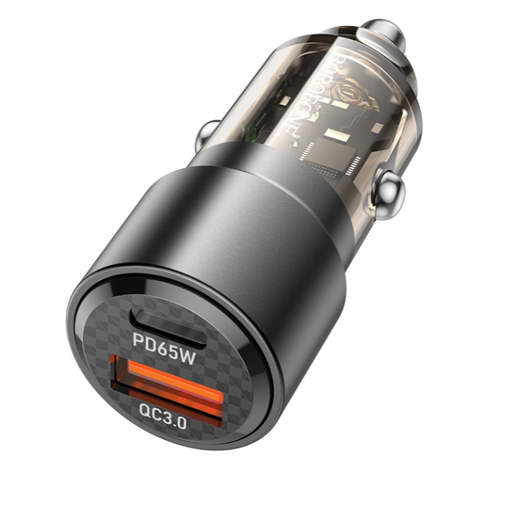Autolaadija Borofone BZ20A PD65W+QC3.0 83W (must) — SkyMobile e-pood