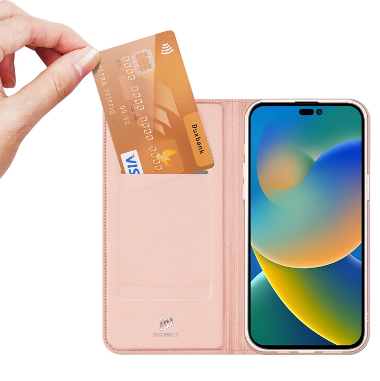 Ümbris kaanega Dux Ducis Skin Pro Samsung S711 S23 FE (roosa kuldne) — SkyMobile e-pood