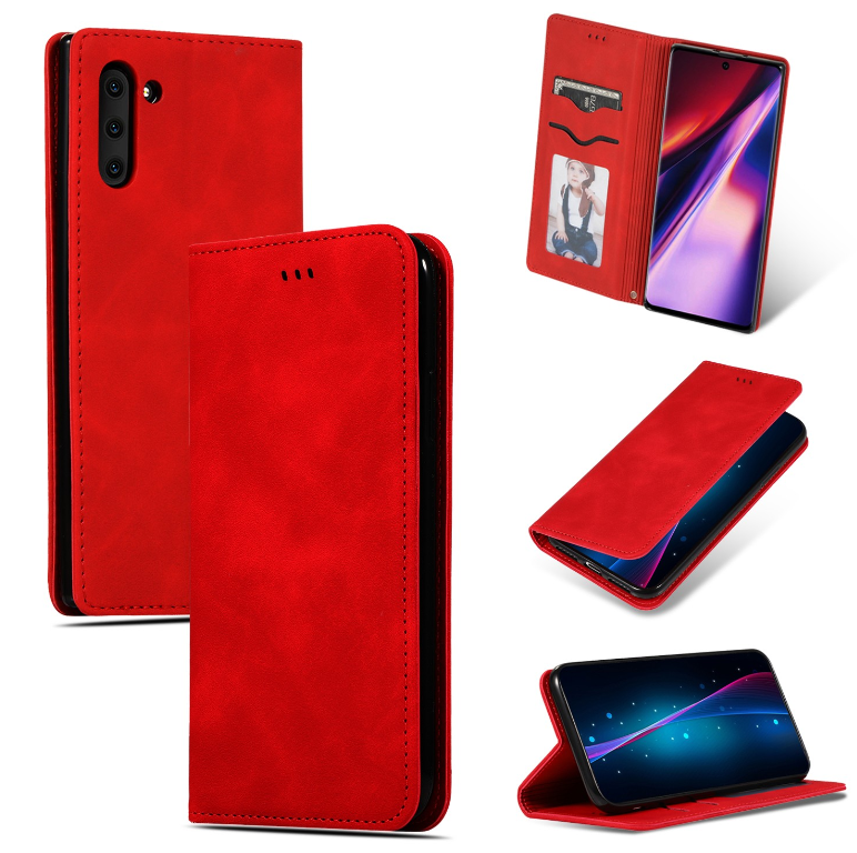 Ümbris kaanega Business Style Samsung A155 A15 4G / A156 A15 5G (punane) — SkyMobile e-pood