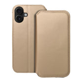 Ümbris kaanega Dual Pocket iPhone 16 (kuldne)