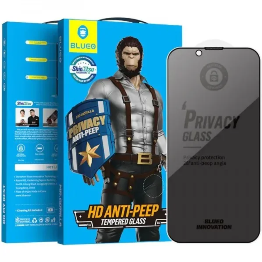 Kaitseklaas Mr. Monkey Anti-Peep Privacy Full Glue Samsung S24 Ultra (must) — SkyMobile e-pood