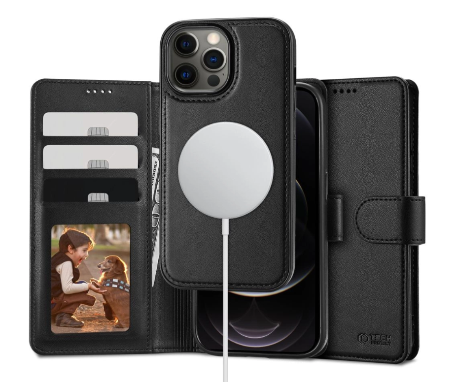 Ümbris Tech-Protect Wallet MagSafe iPhone 13 (must) — SkyMobile e-pood