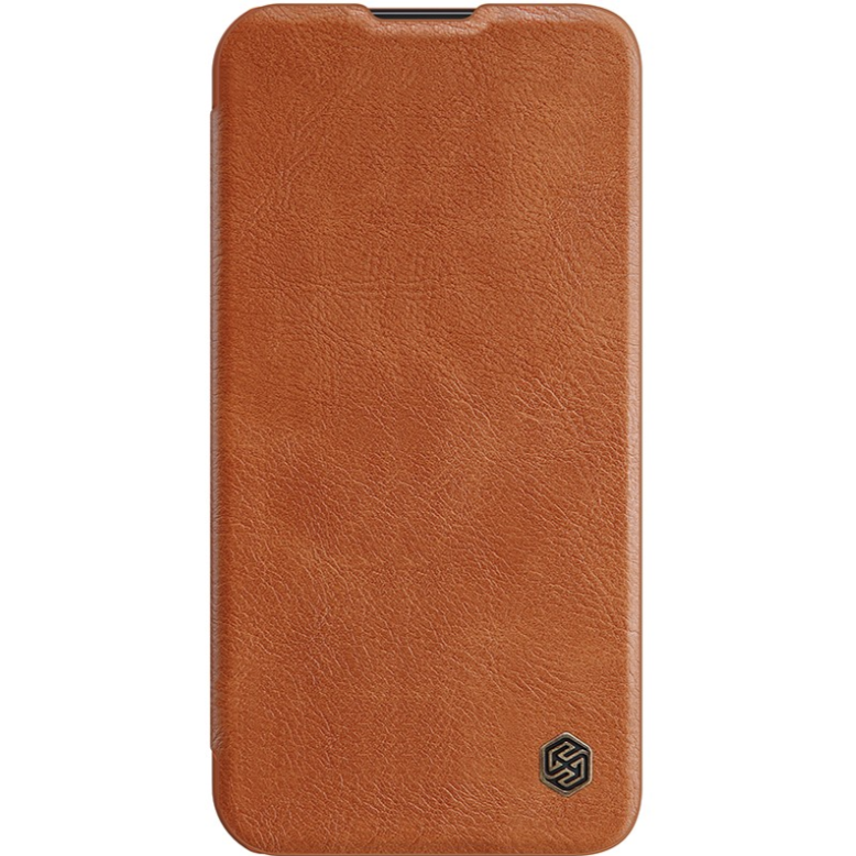 Ümbris Nillkin Qin Pro Leather iPhone 14 Pro (pruun) — SkyMobile e-pood