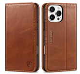 Ümbris kaanega Shieldon iPhone 14 Pro Max (tumepruun)