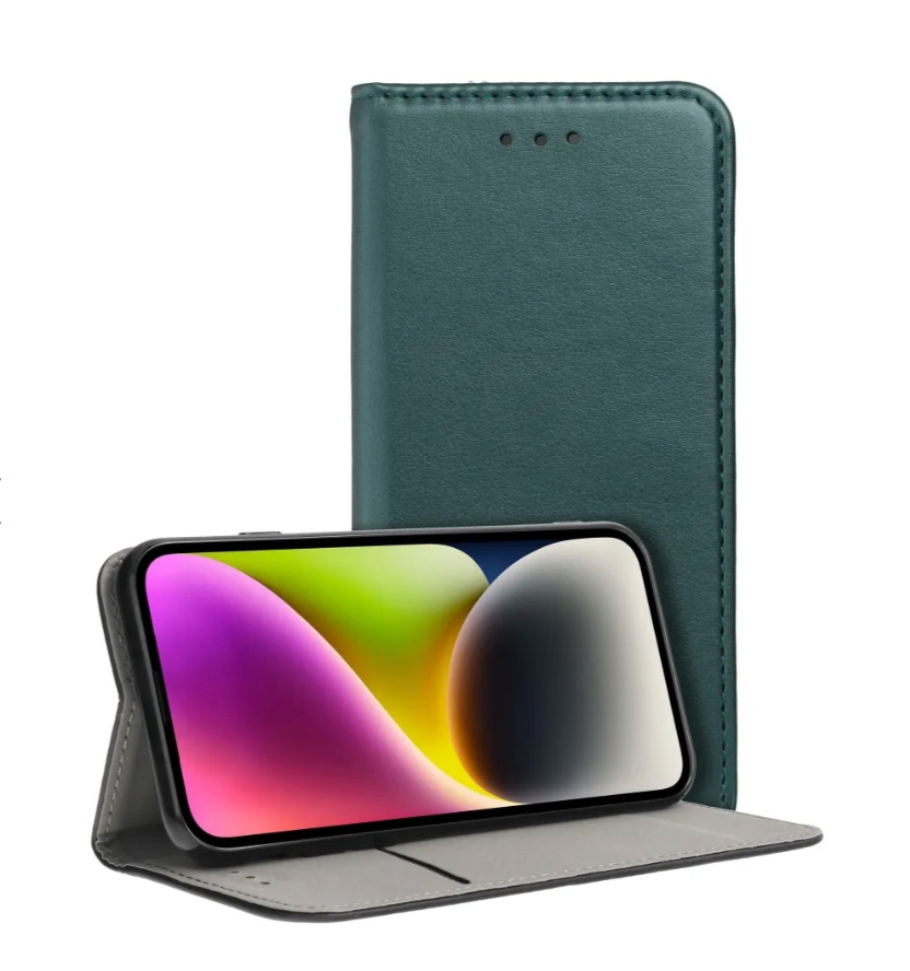 Ümbris kaanega Smart Magnetic Xiaomi Redmi 14C (tumeroheline) — SkyMobile e-pood