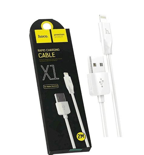 USB juhe Hoco X1 Lightning 2m valge — SkyMobile e-pood