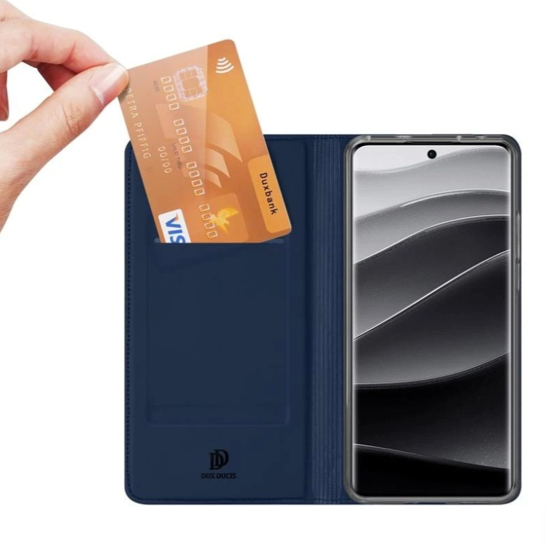 Ümbris kaanega Dux Ducis Skin Pro Xiaomi Redmi Note 14 Pro 5G Poco X7 (tumesinine) — SkyMobile e...