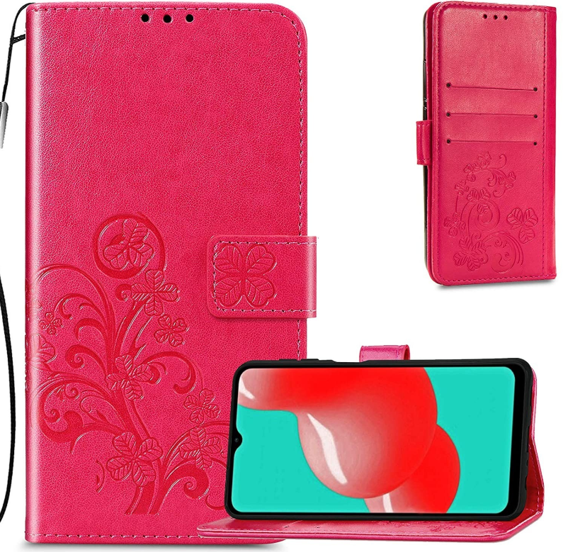 Ümbris kaanega Flower Book Samsung A16 4G A16 5G (roosa-punane) — SkyMobile e-pood