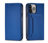 Ümbris kaanega Pouch Card Wallet iPhone 12 (sinine)
