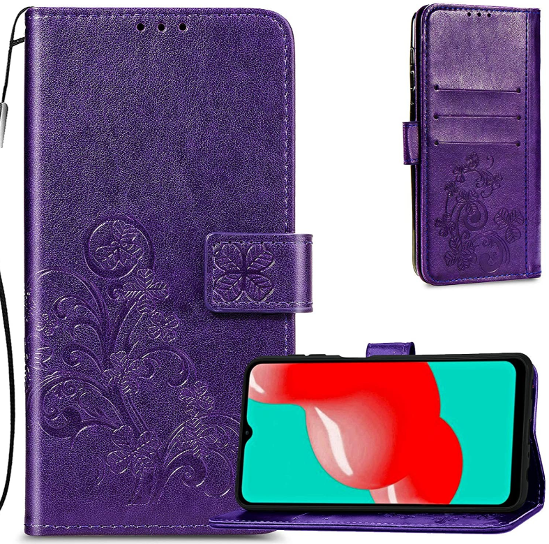 Ümbris kaanega Flower Book Samsung A56 5G (lilla) — SkyMobile e-pood