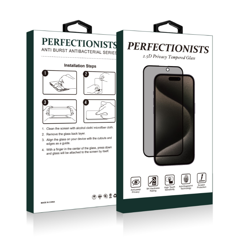 Kaitseklaas 2.5D Perfectionists Privacy Samsung A36 A56 5G (must) — SkyMobile e-pood