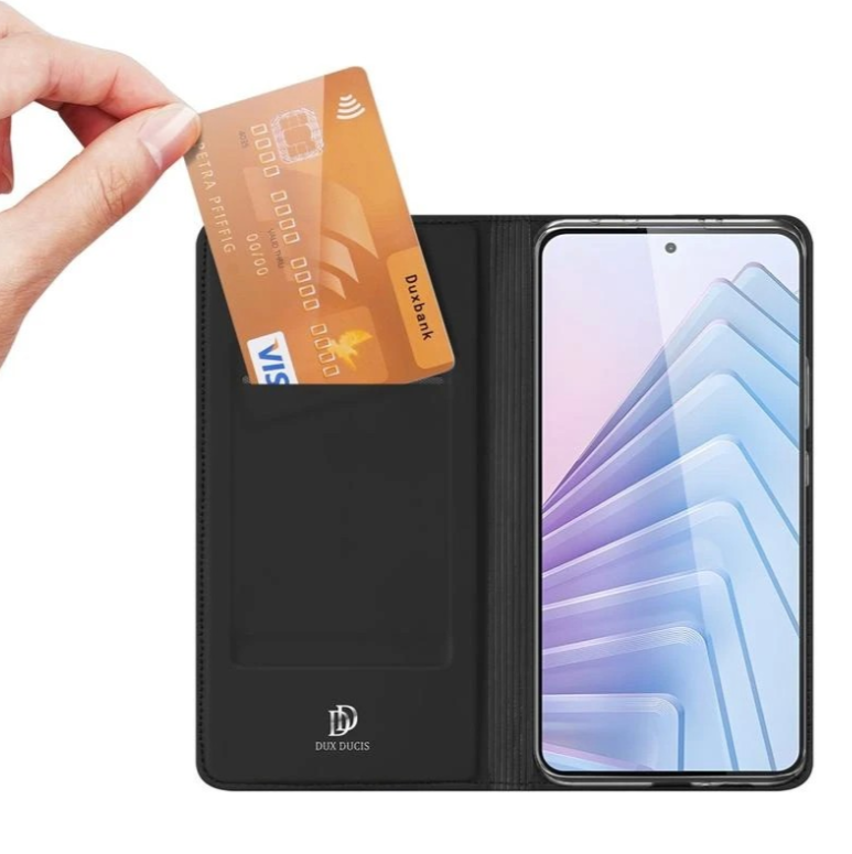 Ümbris kaanega Dux Ducis Skin Pro Xiaomi Redmi Note 14 Pro 5G Poco X7 (must) — SkyMobile e-pood