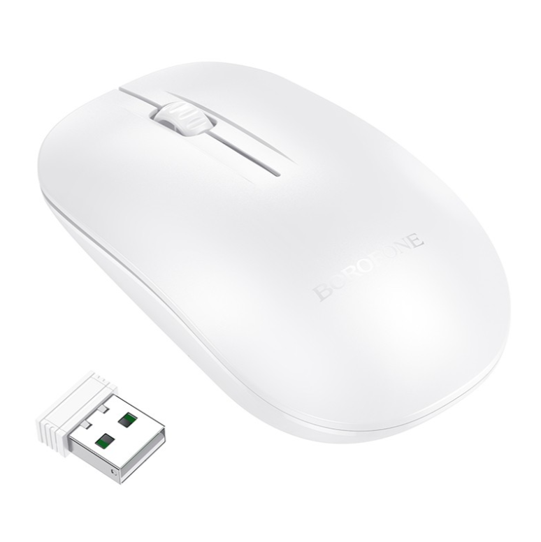 Juhtmevaba hiir Borofone BG14 (valge) — SkyMobile e-pood