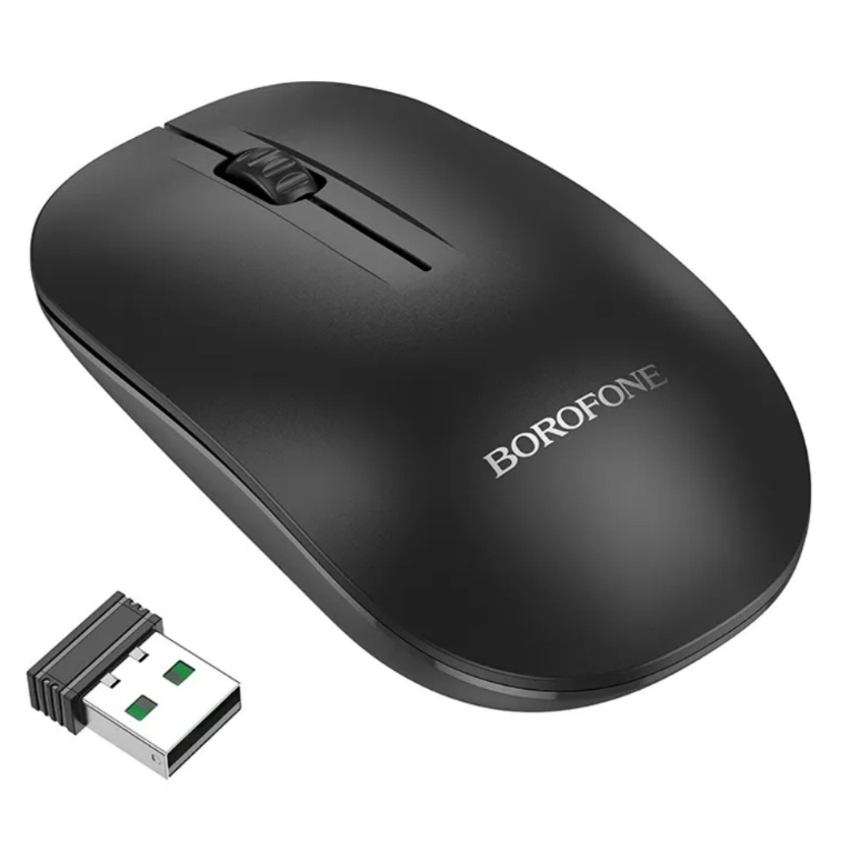 Juhtmevaba hiir Borofone BG14 (must) — SkyMobile e-pood