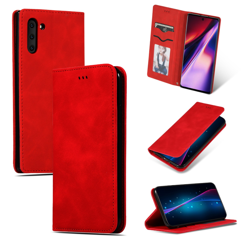 Ümbris kaanega Business Style Xiaomi Redmi Note 14 Pro 4G (punane) — SkyMobile e-pood
