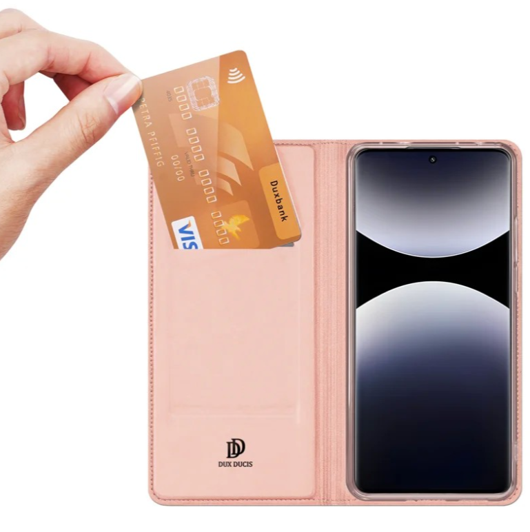 Ümbris kaanega Dux Ducis Skin Pro Xiaomi Redmi Note 14 Pro 4G (roosakuld) — SkyMobile e-pood
