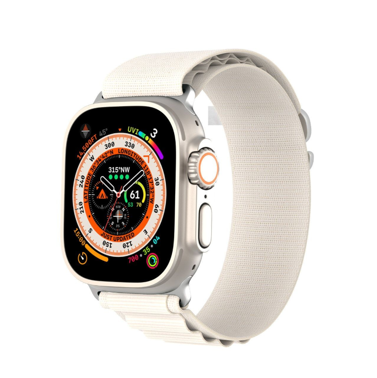 Kellarihm Dux Ducis GS nylon Apple Watch 42/ 44/ 45/ 49mm (valge) — SkyMobile e-pood