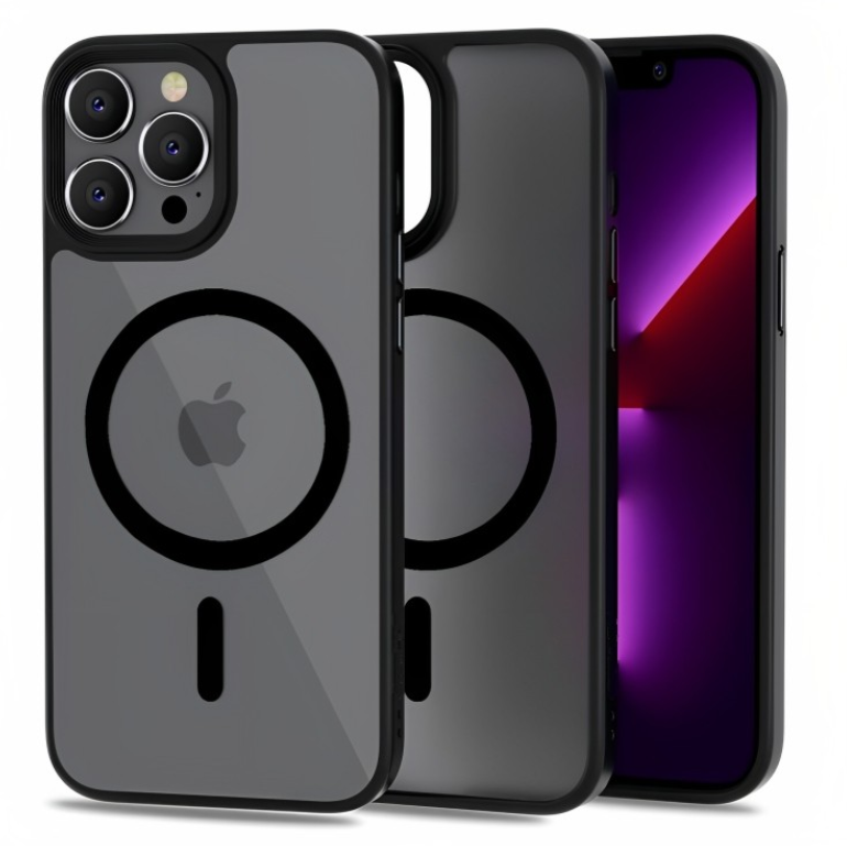 Ümbris Reach Matte MagSafe Apple iPhone 13 Pro (läbipaistev / must) — SkyMobile e-pood