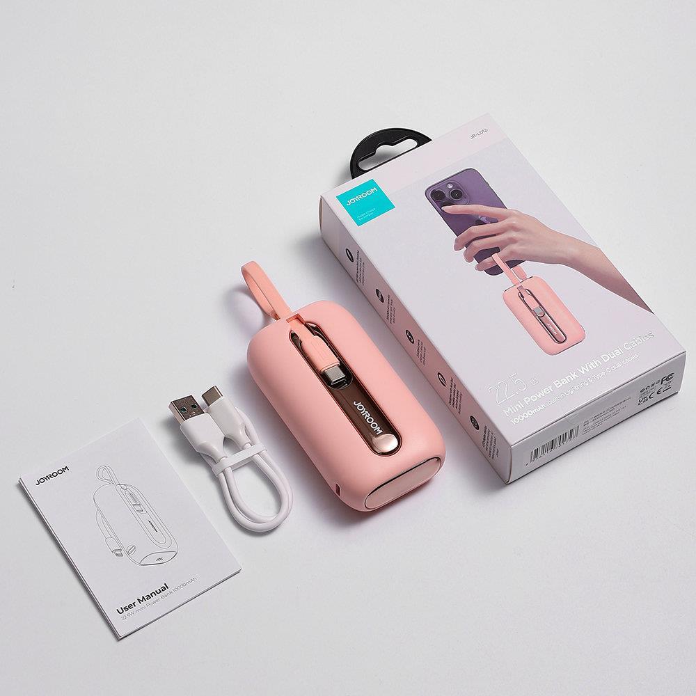Akupank Joyroom mini JR-L012 10000mAh 22.5W (roosa) — SkyMobile e-pood