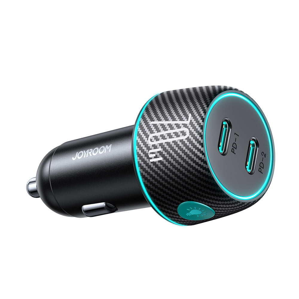 Autolaadija Joyroom JR-CCN02 / 2xType-C 70W (must) — SkyMobile e-pood