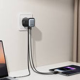 Adapter USB-C juhtmega Joyroom JR-TCL02, Type-C+USB-A PD65W (must)
