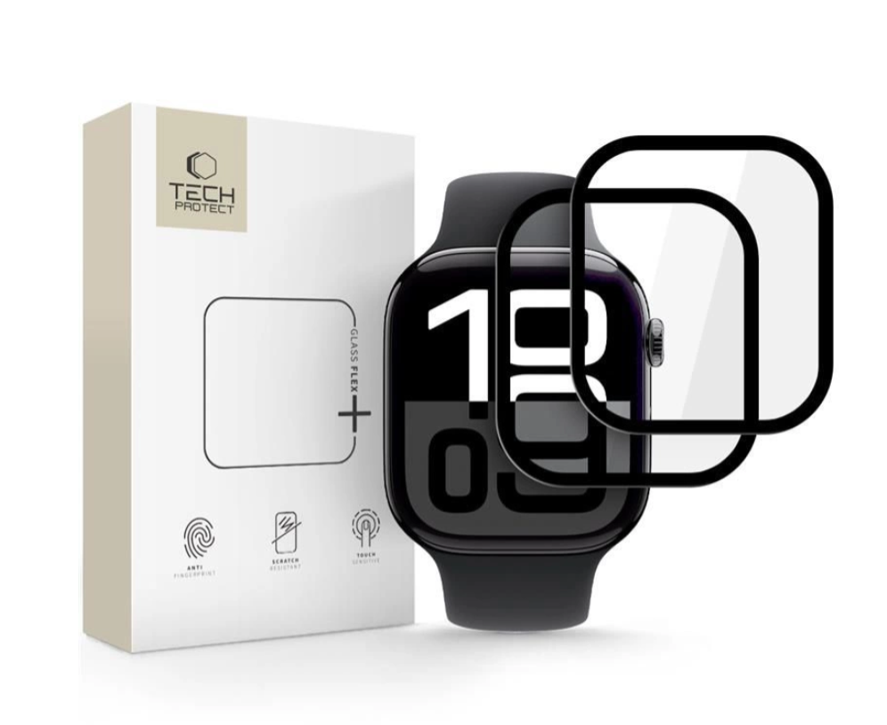 Kaitseklaas Tech-Protect Glass Flex+ Apple Watch 42mm (2tk/must)