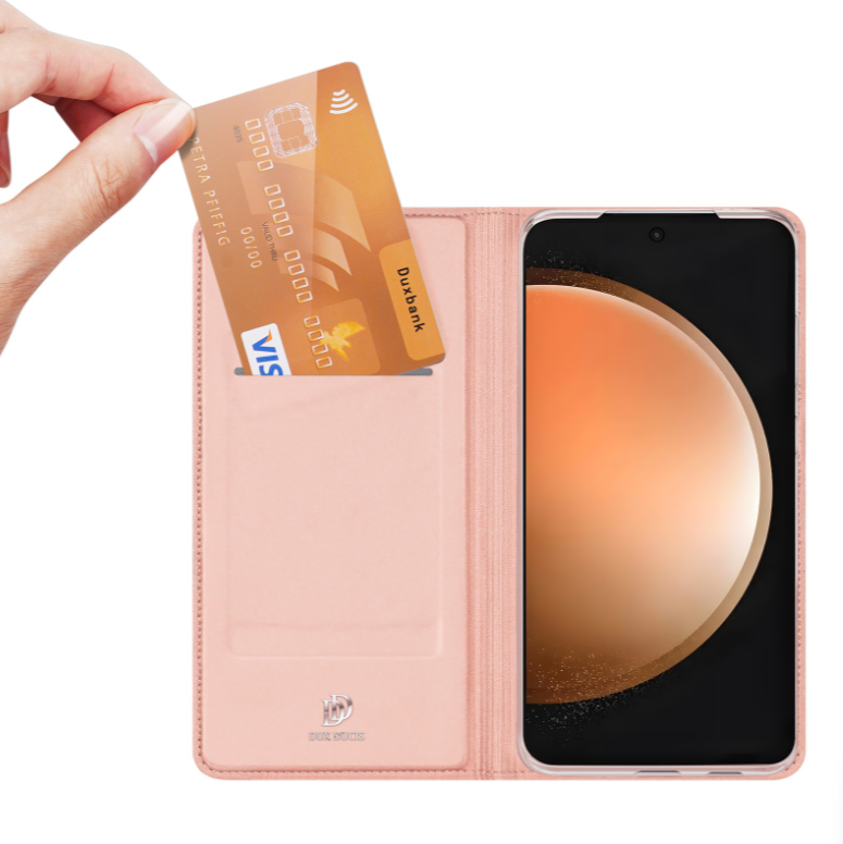 Ümbris kaanega Dux Ducis Skin Pro Samsung S25 FE roosa kuldne — SkyMobile e-pood