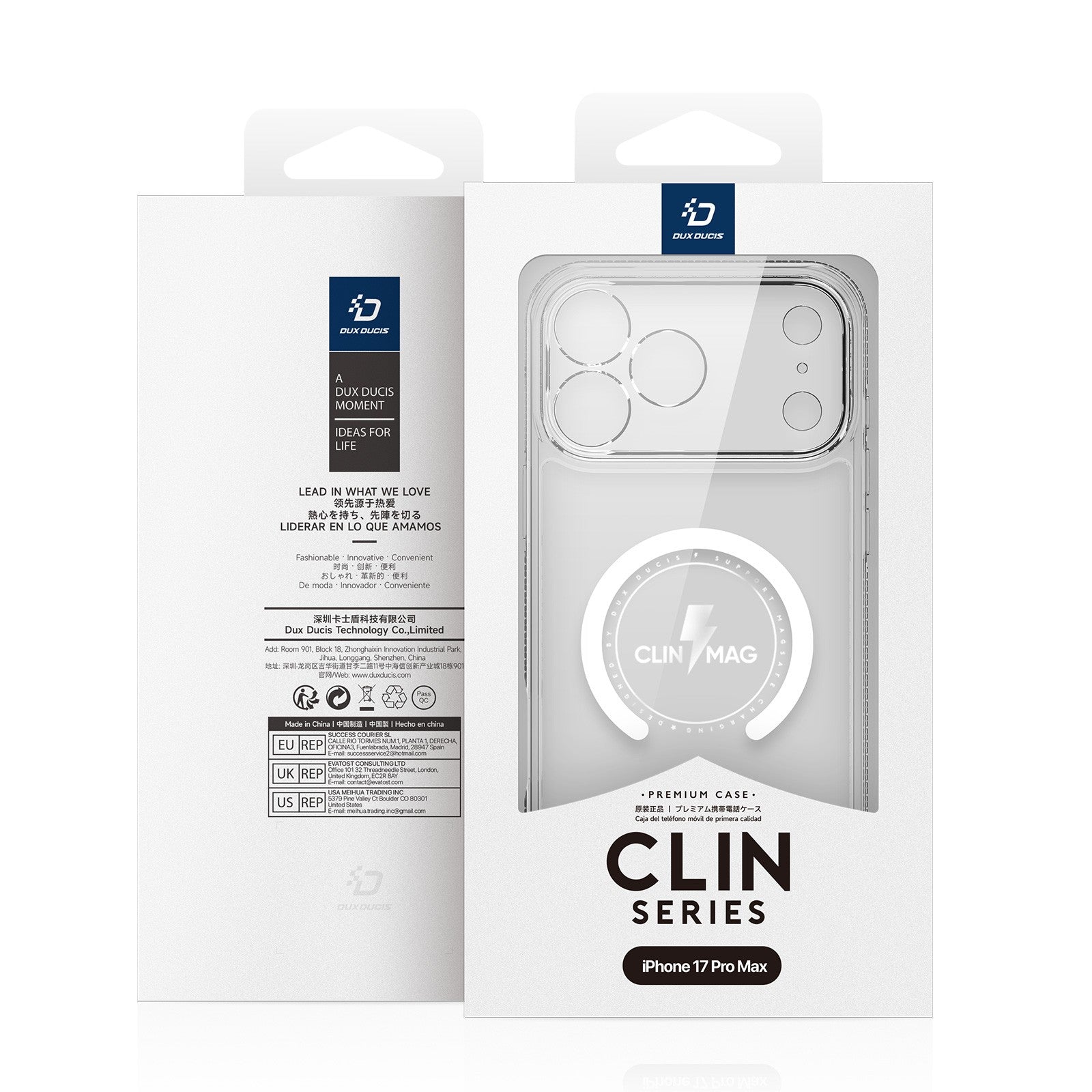 Ümbris Dux Ducis Clin Magsafe Apple iPhone 17 Pro Max läbipaistev — SkyMobile e-pood
