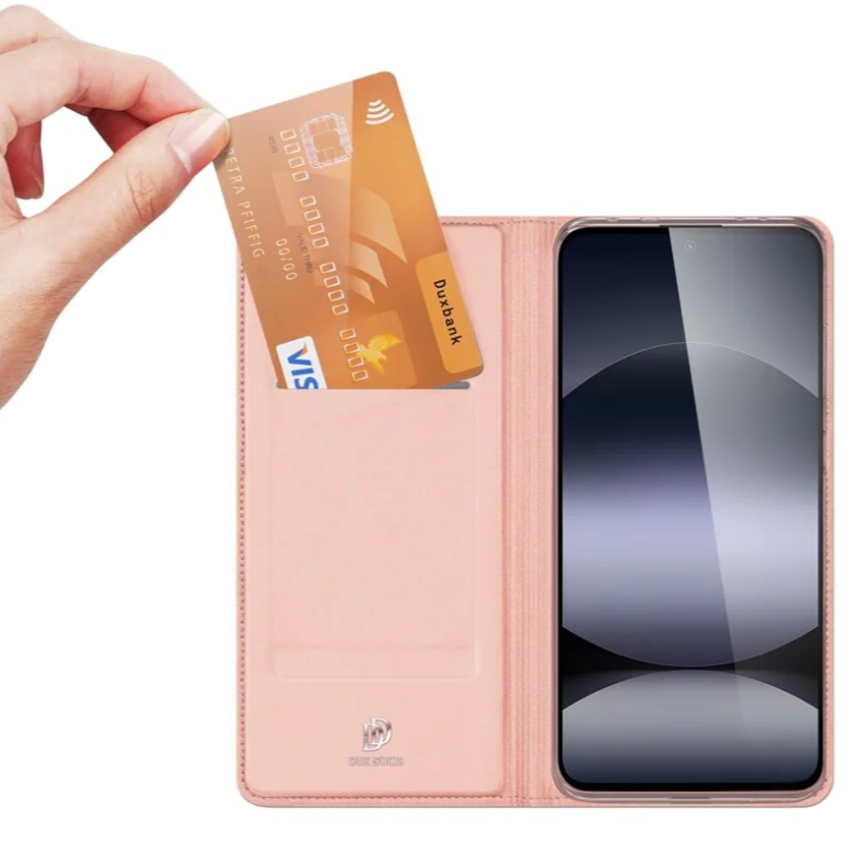 Ümbris kaanega Dux Ducis Skin Pro Xiaomi Redmi Note 14 4G roosakuld — SkyMobile e-pood
