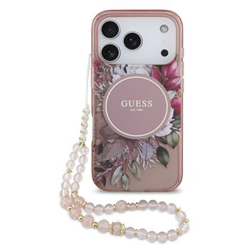Guess IML Flowers Strap MagSafe Ümbris iPhone 17 Pro (roosa) — SkyMobile e-pood