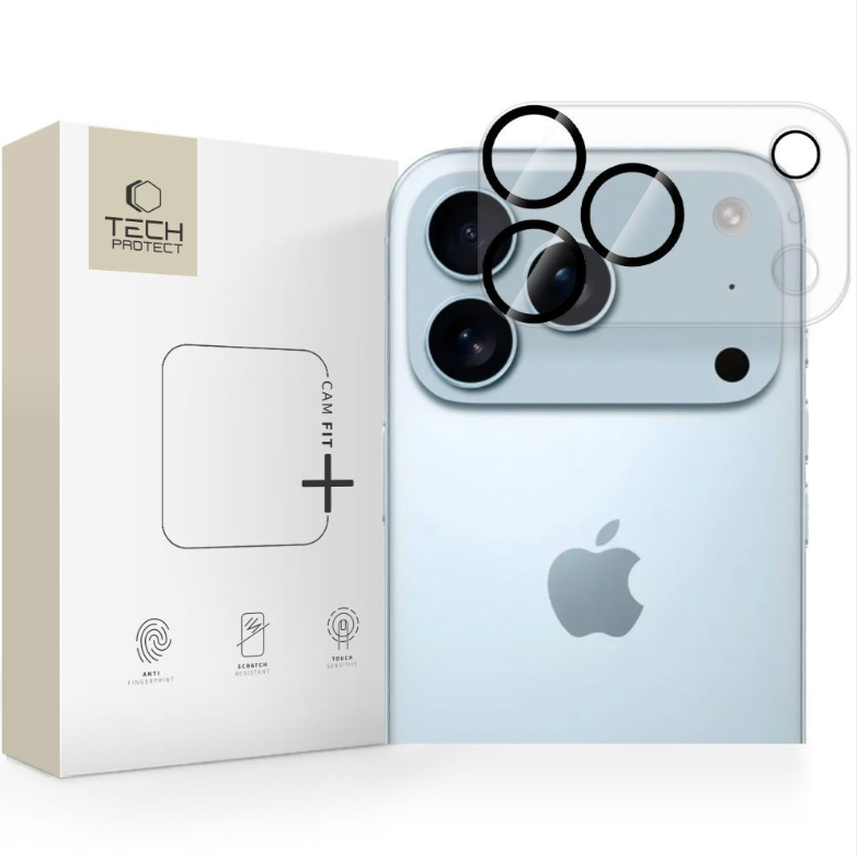 Kaitseklaas Tech-Protect Cam Fit+ tagakaamerale iPhone 17 Pro (läbipaistev) — SkyMobile e-pood