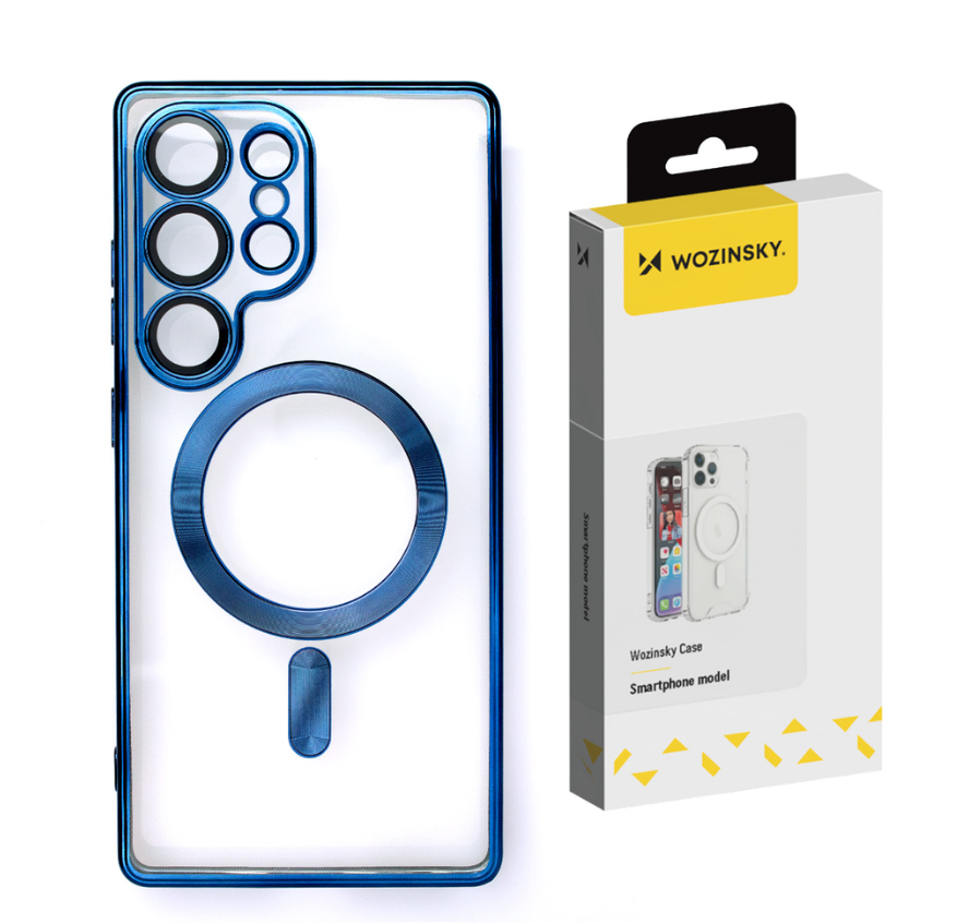 Silikoon Wozinsky Electroplated MagSafe Samsung S24 FE (läbipaistev/sinine) — SkyMobile e-pood