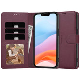 Ümbris kaanega Fancy Wallet Samsung S26 (viinamari)