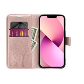 Ümbris kaanega Mezzo Book Samsung S22 Ultra (mandala/roosa kuld)