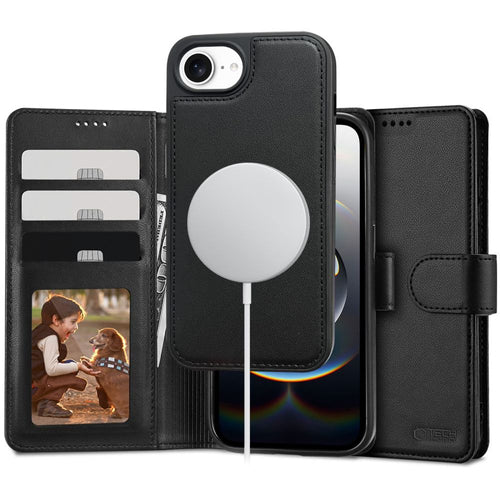 Ümbris Tech-Protect Wallet MagSafe iPhone 16e 17e must — SkyMobile e-pood